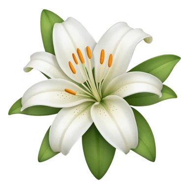Lily flower sticker
