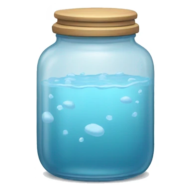 glass jar full of bath water sticker