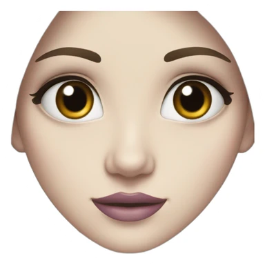 A white girl with purple eyes and dark black hair sticker