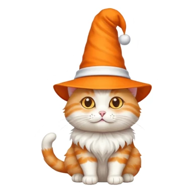 Cat in a magic hat sticker