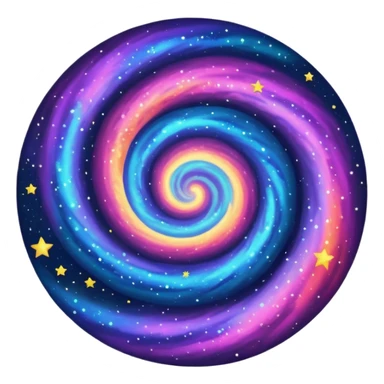 Galaxy with space around it sticker