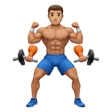 guy doing bicep-curls sticker