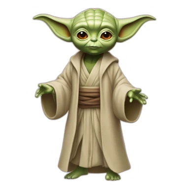 Yoda buvant une Barbie sticker