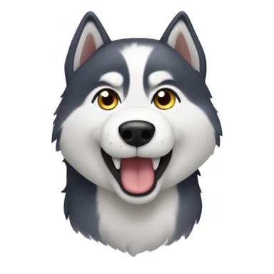 A husky asking for belly rubs sticker