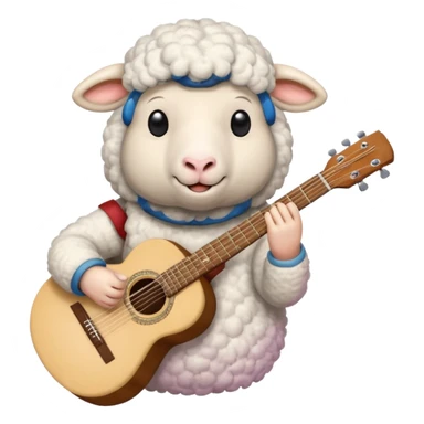 sheep guitarist sticker