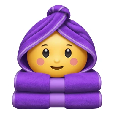 one purple towel sticker