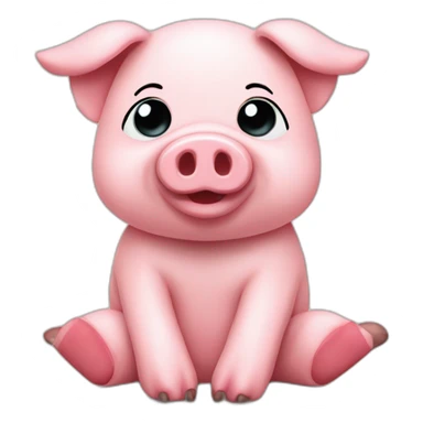Ty-tulip-stuffed-pig-toy-slouching-sitting sticker