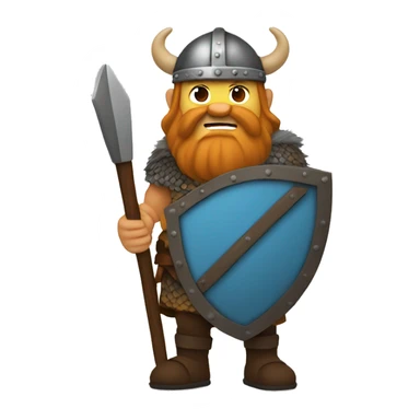 Viking holding a shield sticker
