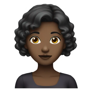 Dark hair girl in dress sticker