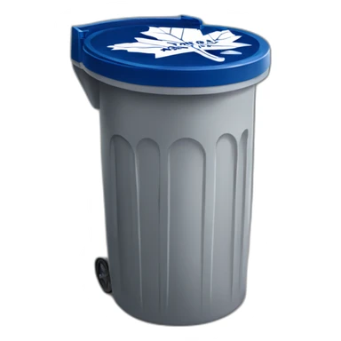 Toronto maple leafs trash can sticker
