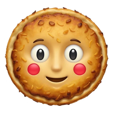 emoji of a Swiss rösti, round, golden and crispy sticker
