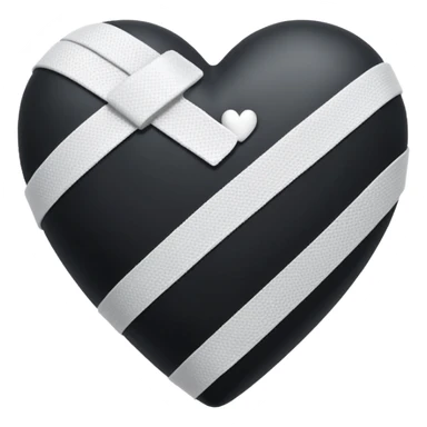 Black Heart with bandage sticker