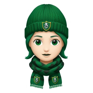 Slytherin schal und mütze sticker