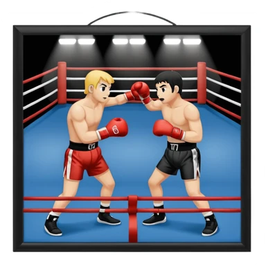 the number 6 and the number 7 fighting in a boxing ring sticker