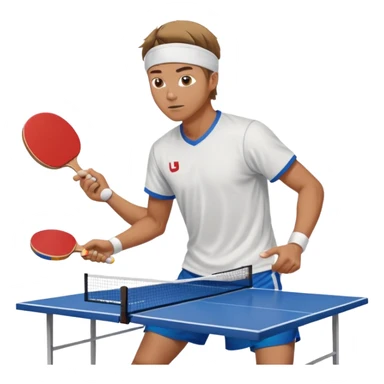 Guy playing ping pong sticker