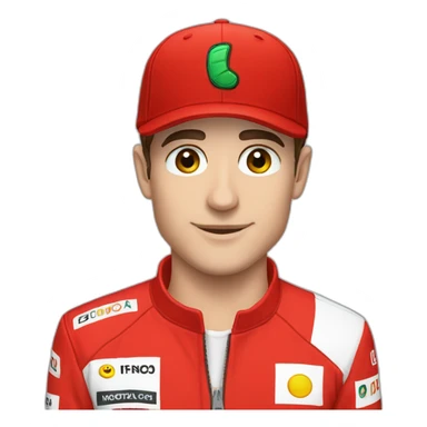 Charles Leclerc red hat sticker