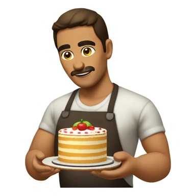 Mexican baking a cake sticker