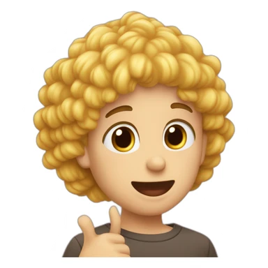 Garçons blon qui fait un cœurs avec ses mains sticker