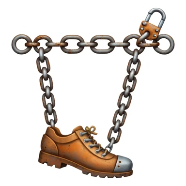 prisoner chain attached to the ankle sticker