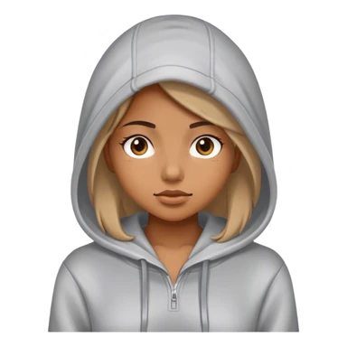 Girl wearing hoodie sticker