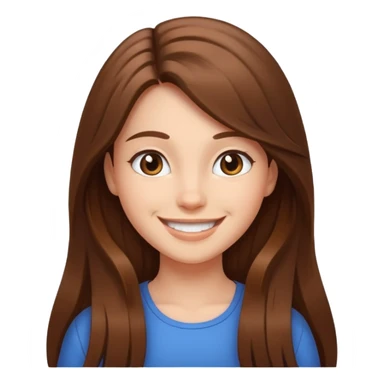 smiling girl with long hair to her waist sticker