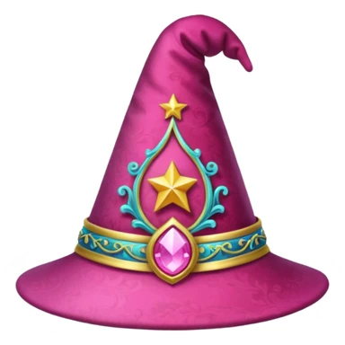 a pink magical hat sticker