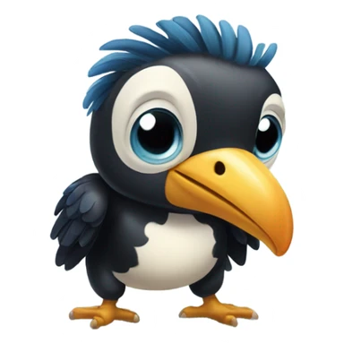 Make me a baby tucano emoji with a happy face sticker