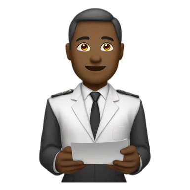 white confident speaker giving a speech sticker