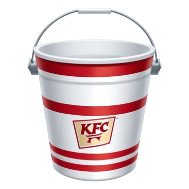 kfc bucket white and red stripes empty sticker