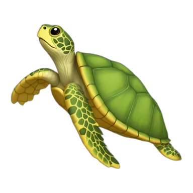 Tortue avec des ailes sticker