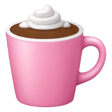 Pink cup of hot coco sticker