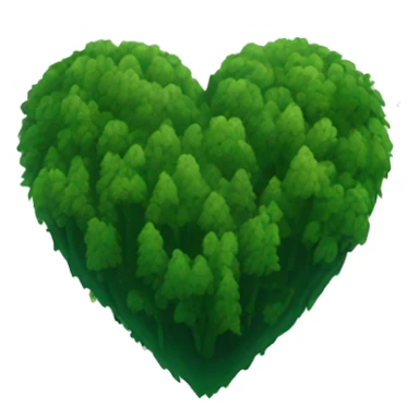 Forest green heart sticker