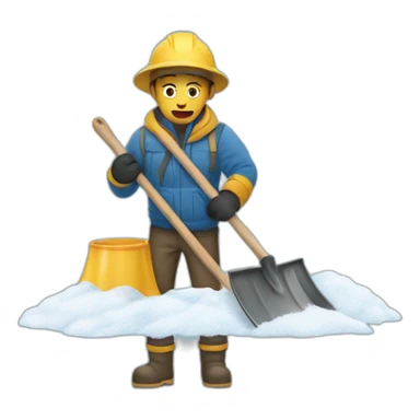 Tired from shovelling snow sticker
