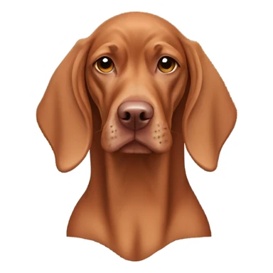 Hungarian vizla American type female wearing a hoodie sticker