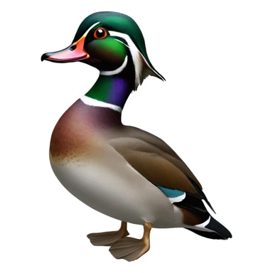 Wood duck with mullet sticker