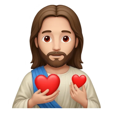 jesus holding a heart emoji sticker