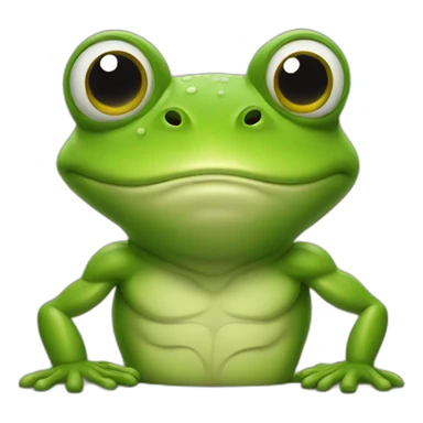 muscular frog sticker