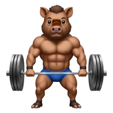 wild boar, gym sticker