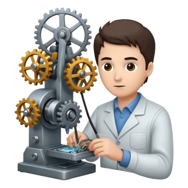 inventor creating a machine sticker