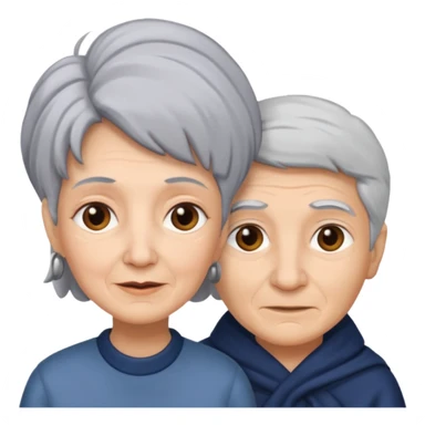 lo mismo que estas haciendo solo coloca alado de la abuela un hombre joven  sticker