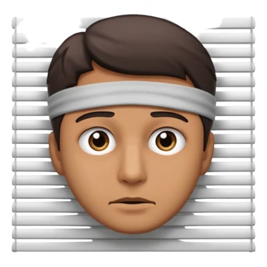 Male peeking behind the blinds can't see whole face only eyes BEHIND blinds sticker