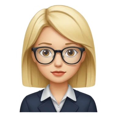blonde girl journalist  sticker