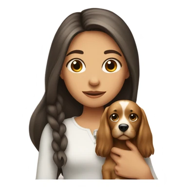 girl with long hair holding a wennie dog  sticker
