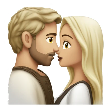 White blonde man kissing arab girl sticker
