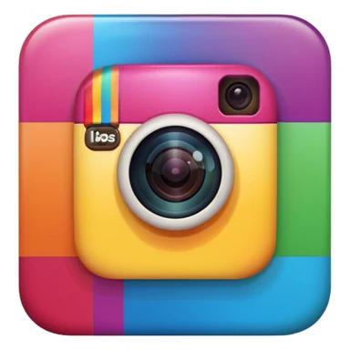 Instagram logo, simple and recognizable sticker