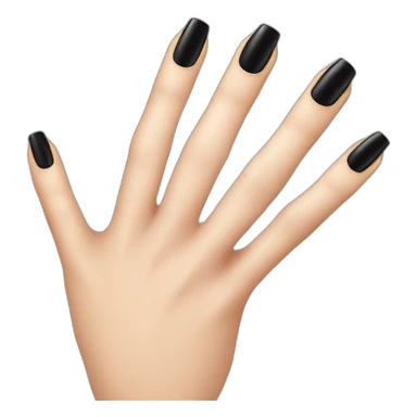 Black nail polish sticker