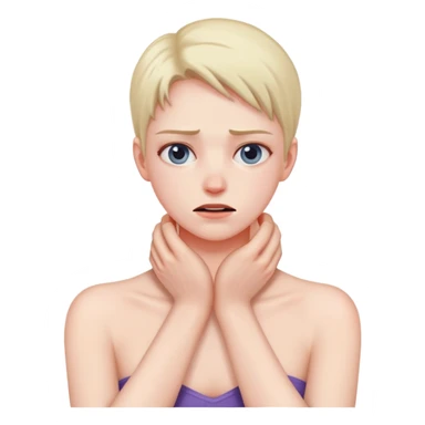 Arms chocking neck sticker