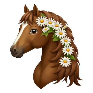 Horse with Flowers  sticker