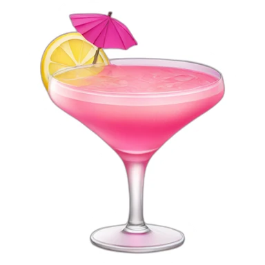 Pink cocktail sticker