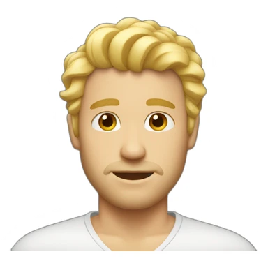 White man with blonde chest hair sticker